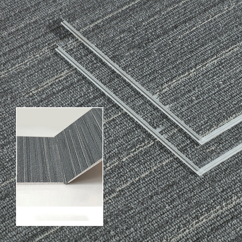 Grey Tone Plastic Floor Fabric Look Square Edge Water Resistant Floor Tile