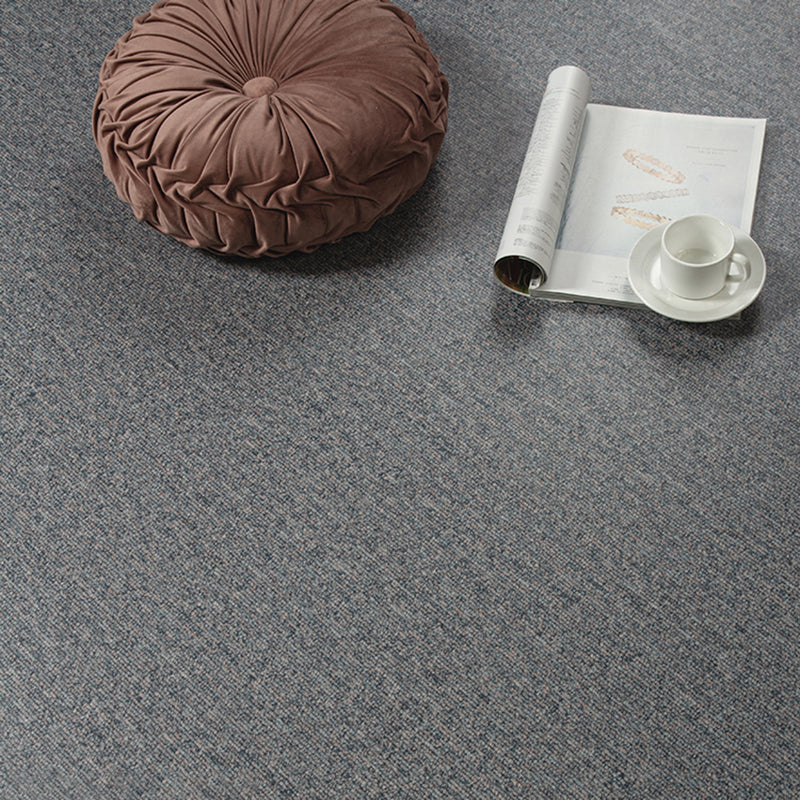 Grey Tone Plastic Floor Fabric Look Square Edge Water Resistant Floor Tile