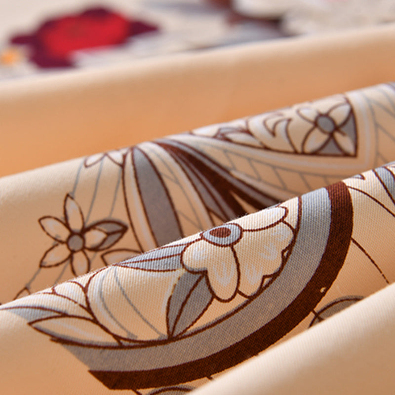 Sheet Sets Cotton Floral Printed Wrinkle Resistant Super Soft Breathable Bed Sheet Set