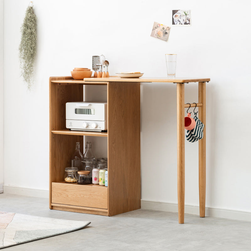 Modern Dining Table Solid Wood Dining Table for Dining Room with Storage