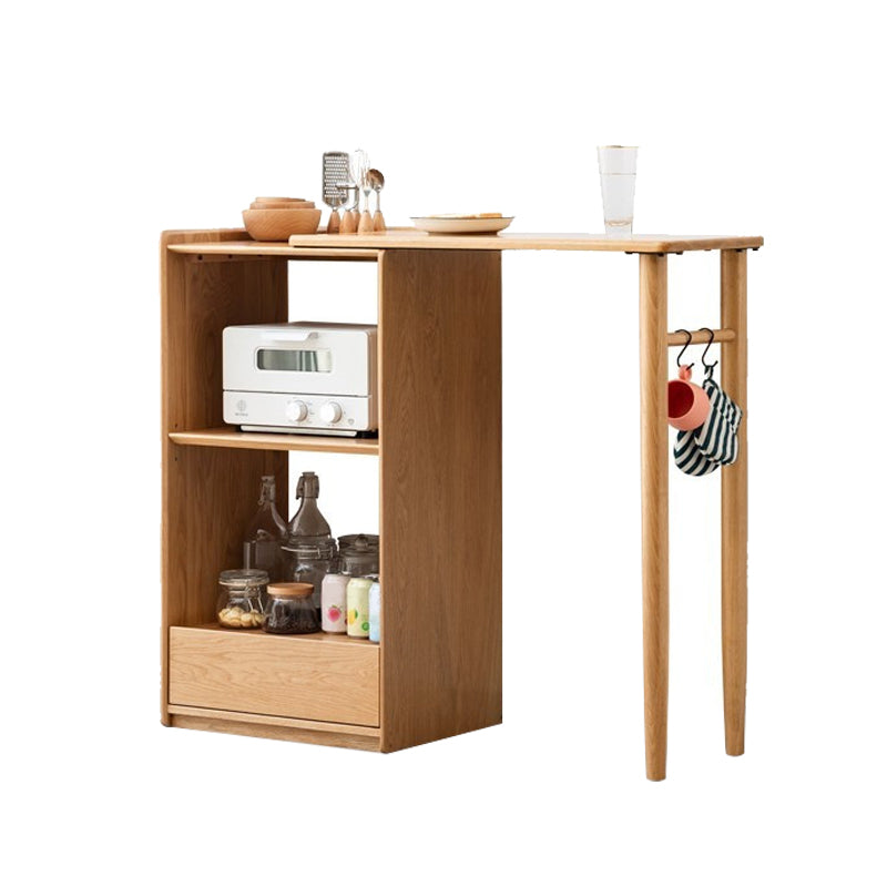 Modern Dining Table Solid Wood Dining Table for Dining Room with Storage