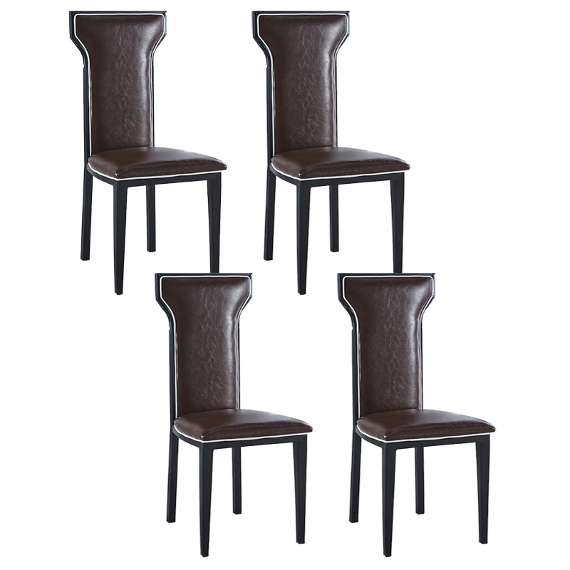Contemporary Style Side Chair Metal Dining Room Chair for Kitchen