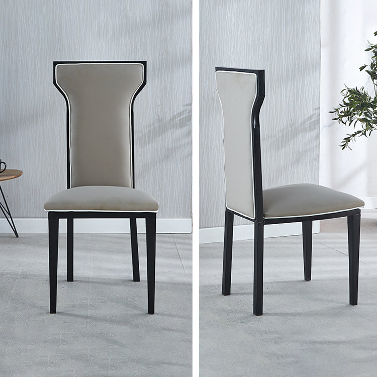 Contemporary Style Side Chair Metal Dining Room Chair for Kitchen