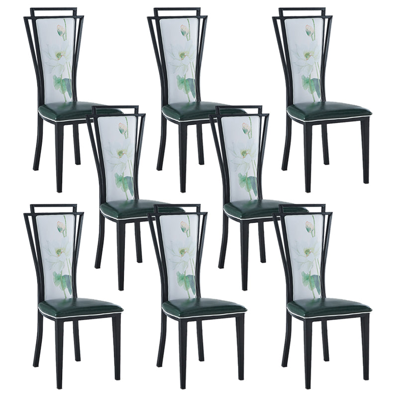 Contemporary Style Side Chair Metal Dining Room Chair for Kitchen