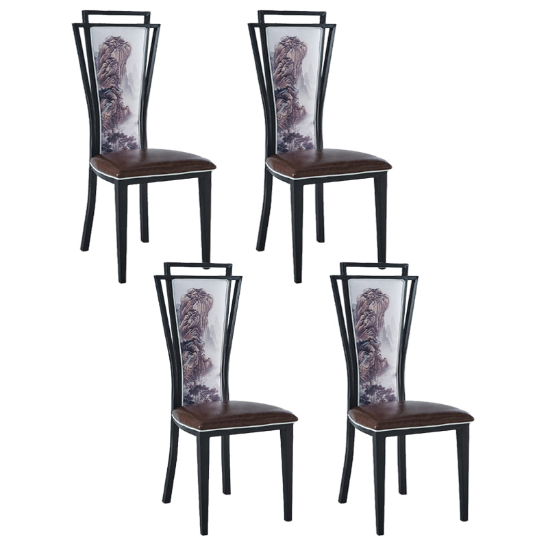 Contemporary Style Side Chair Metal Dining Room Chair for Kitchen