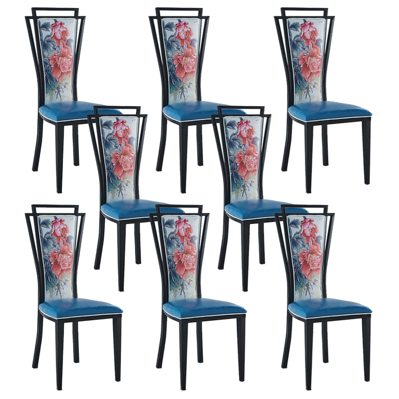 Contemporary Style Side Chair Metal Dining Room Chair for Kitchen