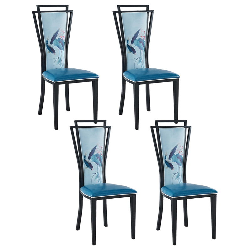 Contemporary Style Side Chair Metal Dining Room Chair for Kitchen