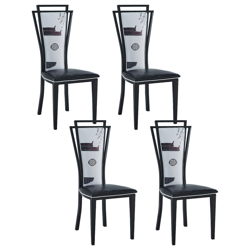 Contemporary Style Side Chair Metal Dining Room Chair for Kitchen