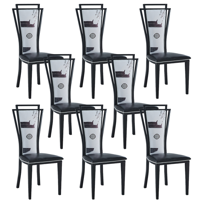 Contemporary Style Side Chair Metal Dining Room Chair for Kitchen