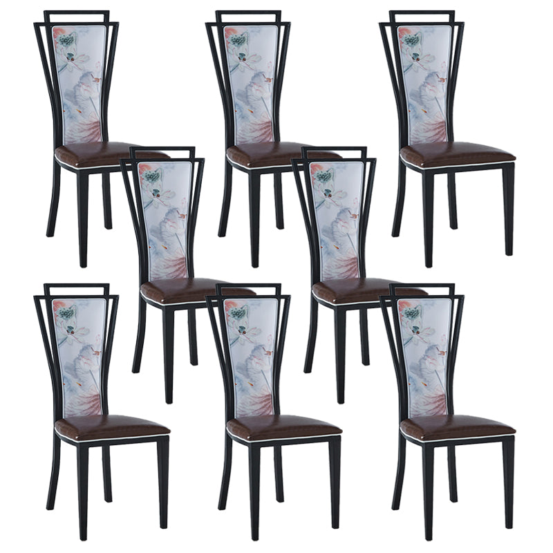 Contemporary Style Side Chair Metal Dining Room Chair for Kitchen