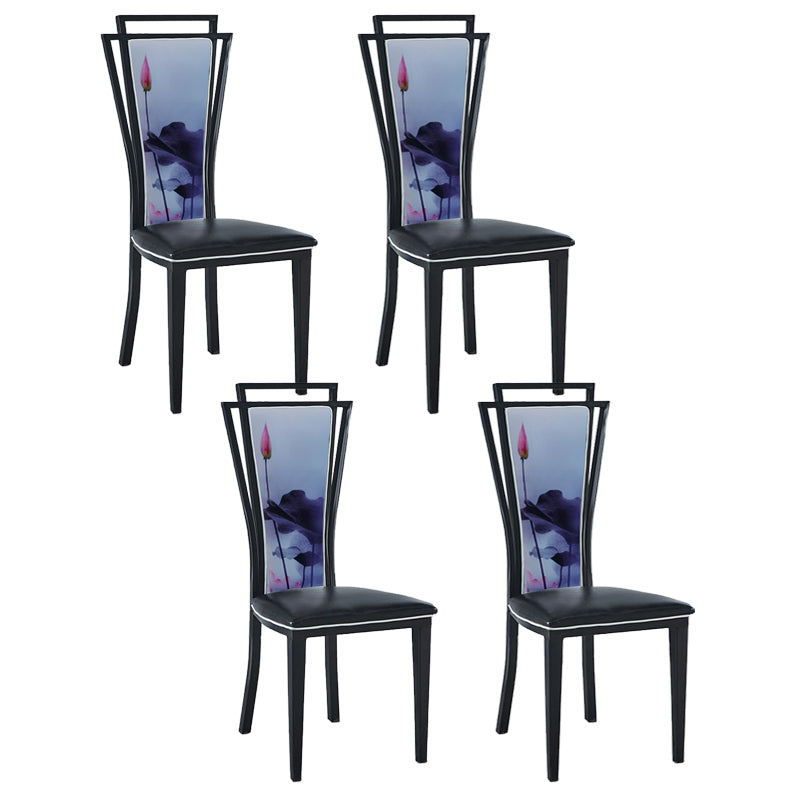 Contemporary Style Side Chair Metal Dining Room Chair for Kitchen
