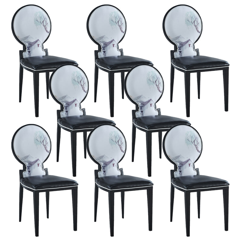 Contemporary Style Side Chair Metal Dining Room Chair for Kitchen