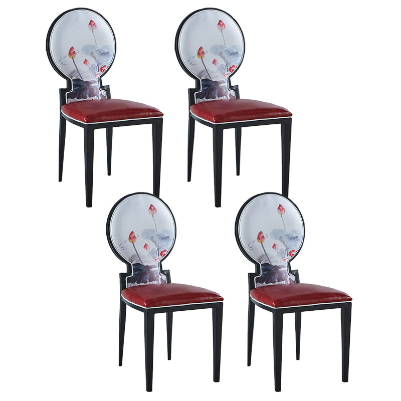 Contemporary Style Side Chair Metal Dining Room Chair for Kitchen