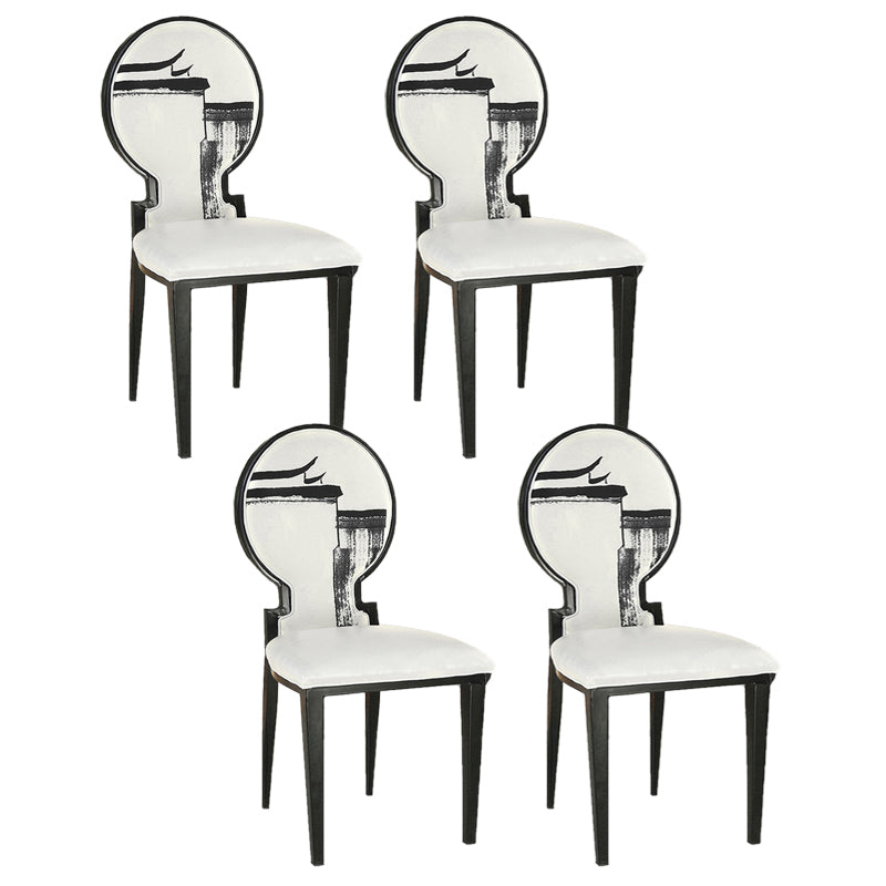 Contemporary Style Side Chair Metal Dining Room Chair for Kitchen