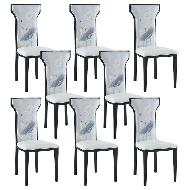 Contemporary Style Side Chair Metal Dining Room Chair for Kitchen