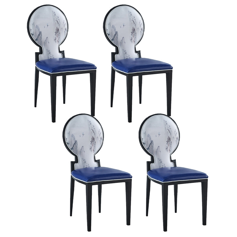 Contemporary Style Side Chair Metal Dining Room Chair for Kitchen