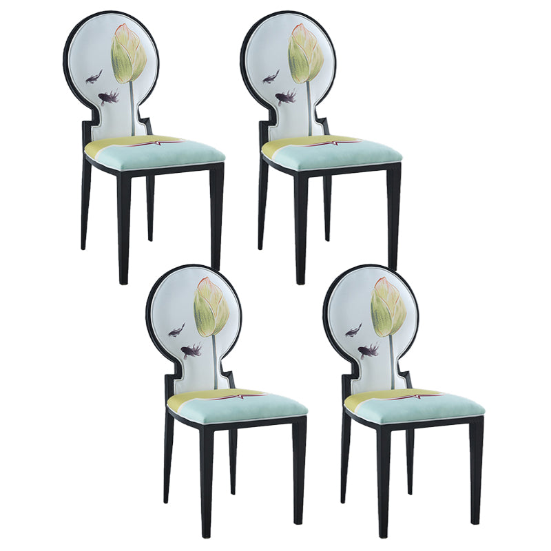Contemporary Style Side Chair Metal Dining Room Chair for Kitchen