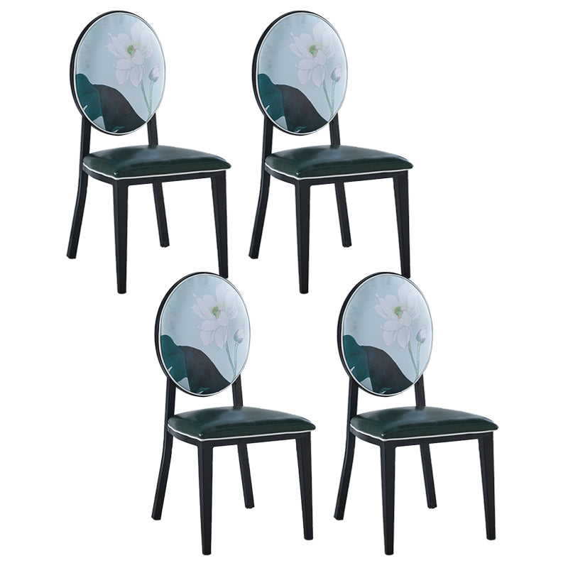 Contemporary Style Side Chair Metal Dining Room Chair for Kitchen