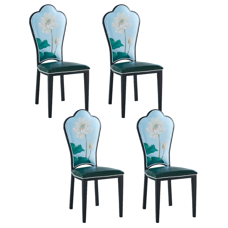 Contemporary Style Side Chair Metal Dining Room Chair for Kitchen