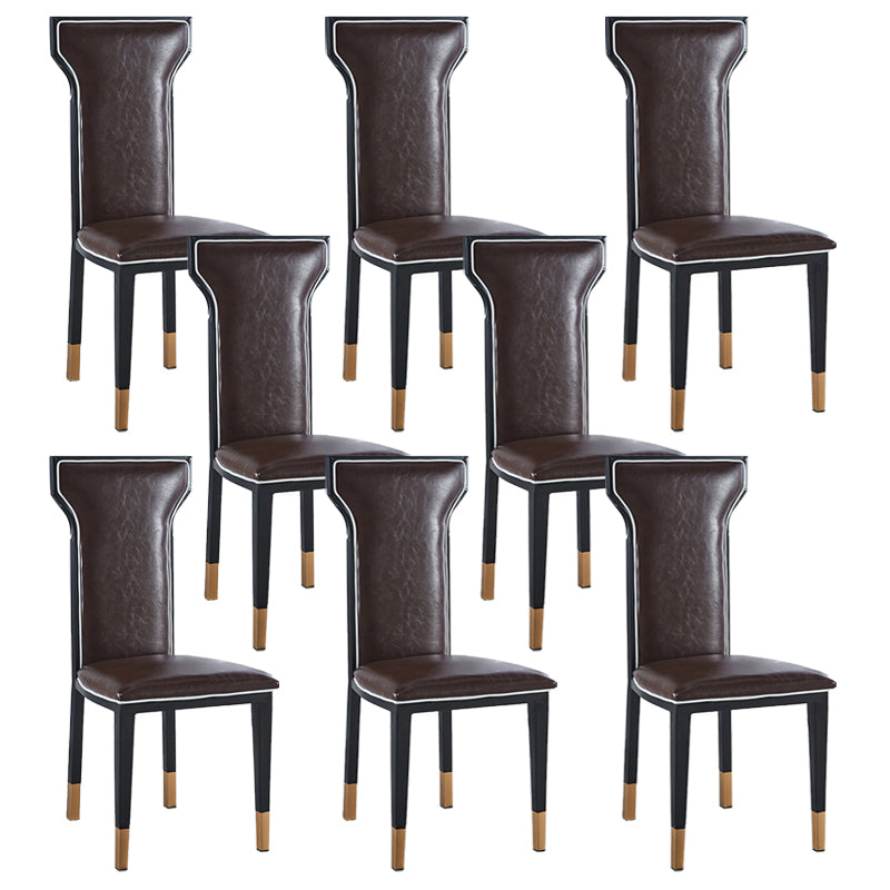 Contemporary Style Side Chair Metal Dining Room Chair for Kitchen