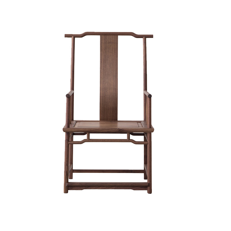 Solid Wood Dining Chair Traditional High Back Dining Chair with Cushion