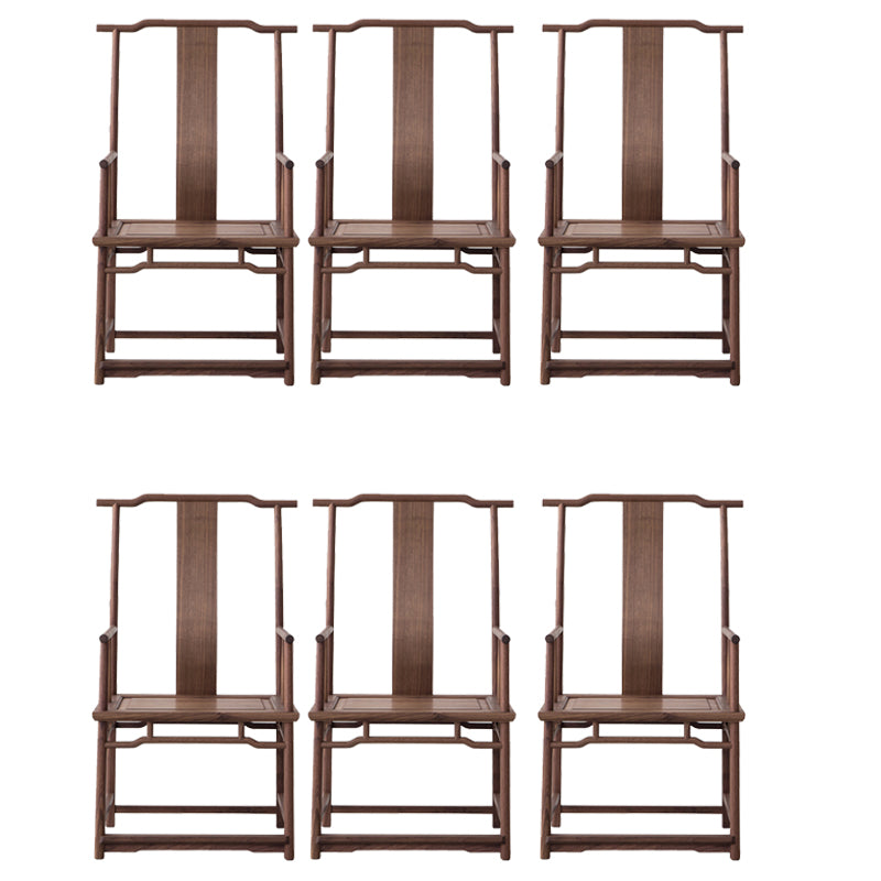Solid Wood Dining Chair Traditional High Back Dining Chair with Cushion