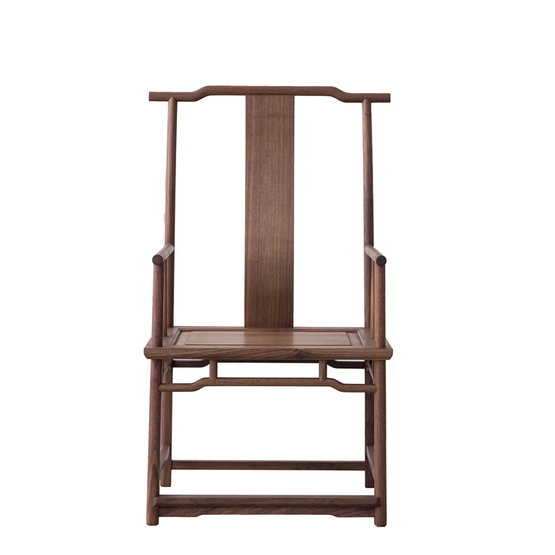 Solid Wood Dining Chair Traditional High Back Dining Chair with Cushion