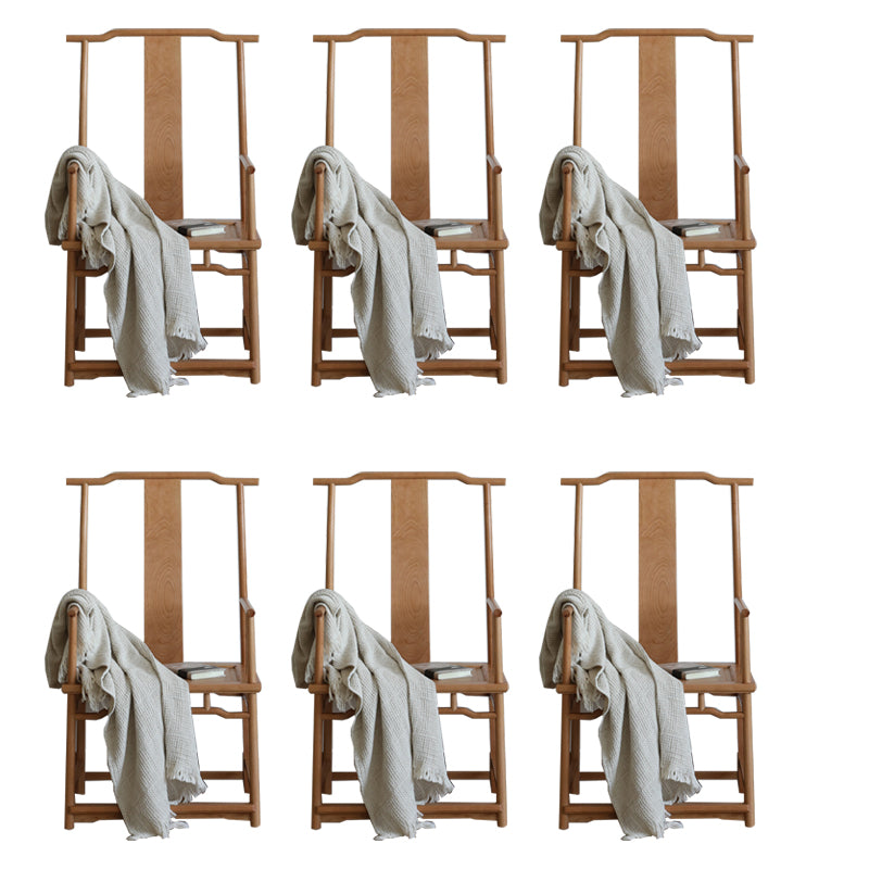 Solid Wood Dining Chair Traditional High Back Dining Chair with Cushion