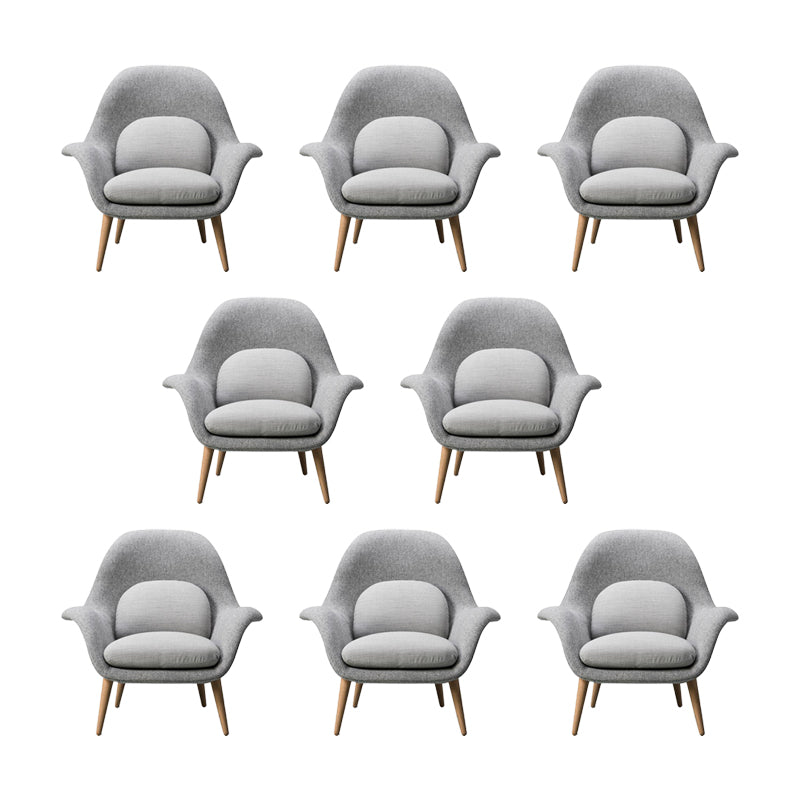 Modern Style Dining Chair Linen Parsons Arm Chair for Living Room