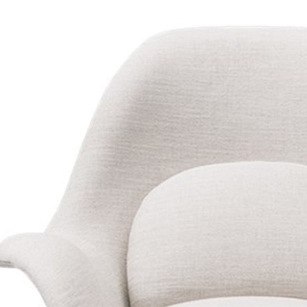 Modern Style Dining Chair Linen Parsons Arm Chair for Living Room