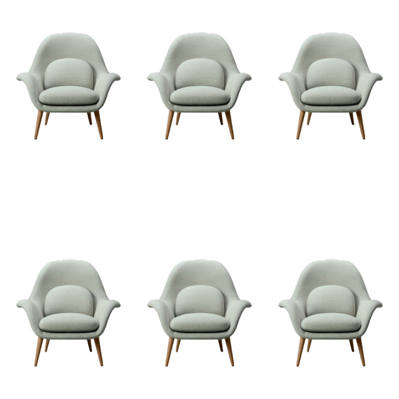 Modern Style Dining Chair Linen Parsons Arm Chair for Living Room