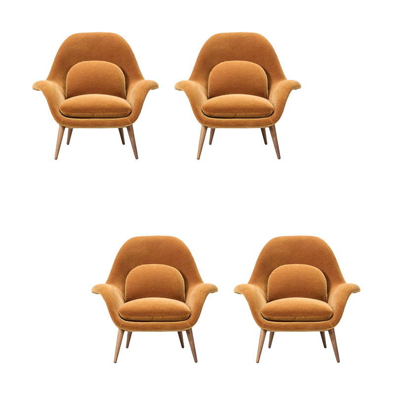 Modern Style Dining Chair Linen Parsons Arm Chair for Living Room