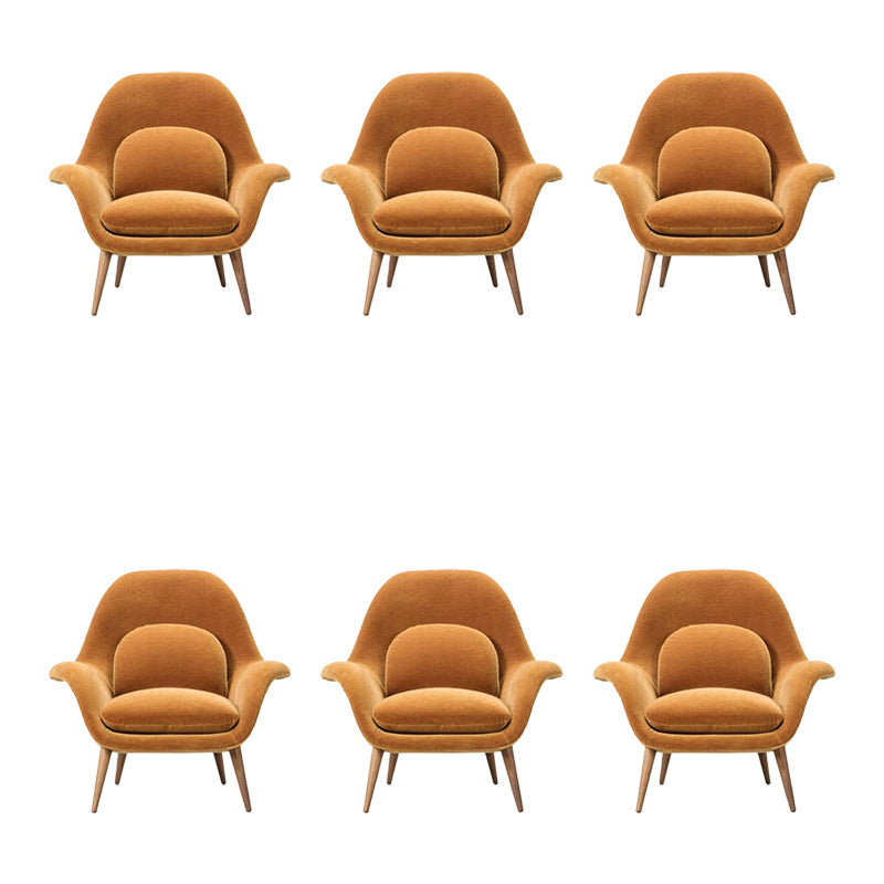 Modern Style Dining Chair Linen Parsons Arm Chair for Living Room