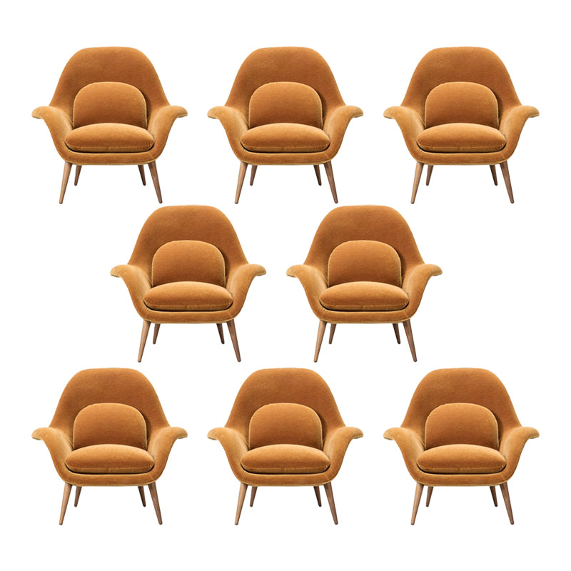 Modern Style Dining Chair Linen Parsons Arm Chair for Living Room