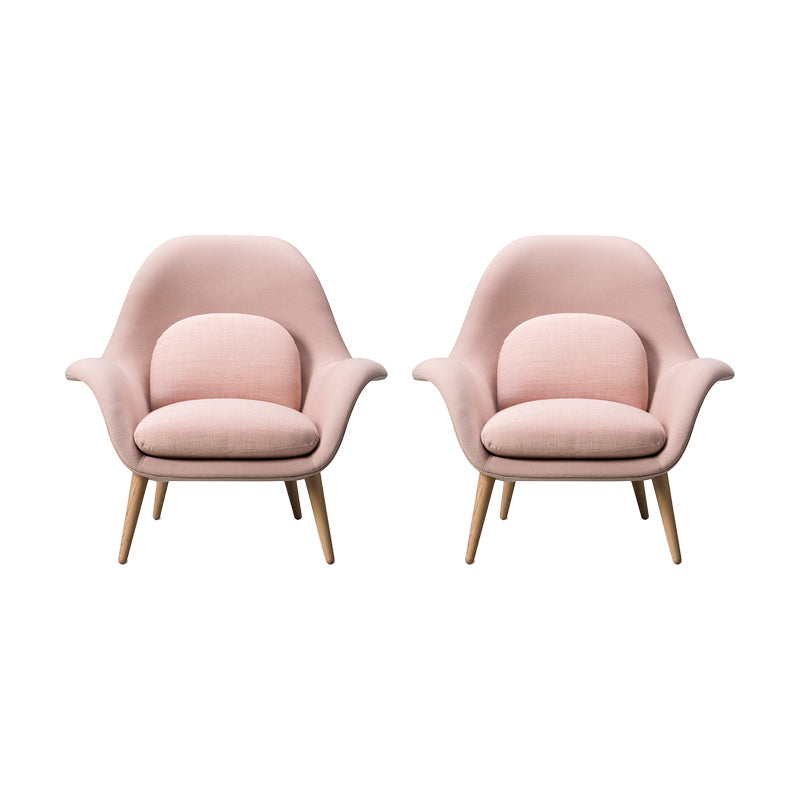 Modern Style Dining Chair Linen Parsons Arm Chair for Living Room