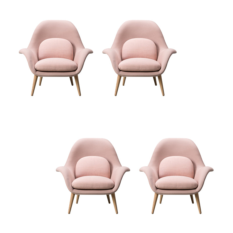 Modern Style Dining Chair Linen Parsons Arm Chair for Living Room