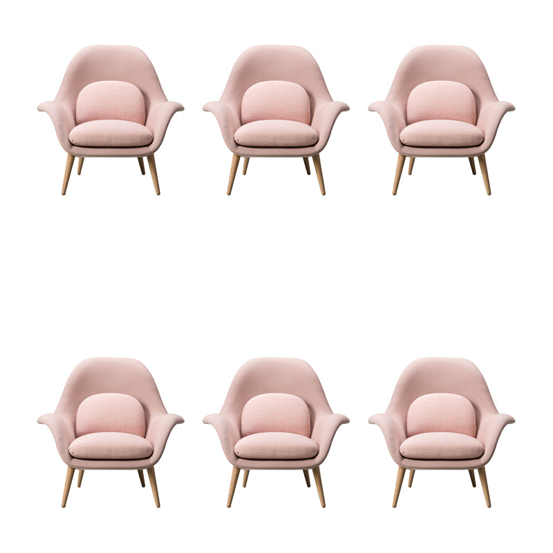 Modern Style Dining Chair Linen Parsons Arm Chair for Living Room