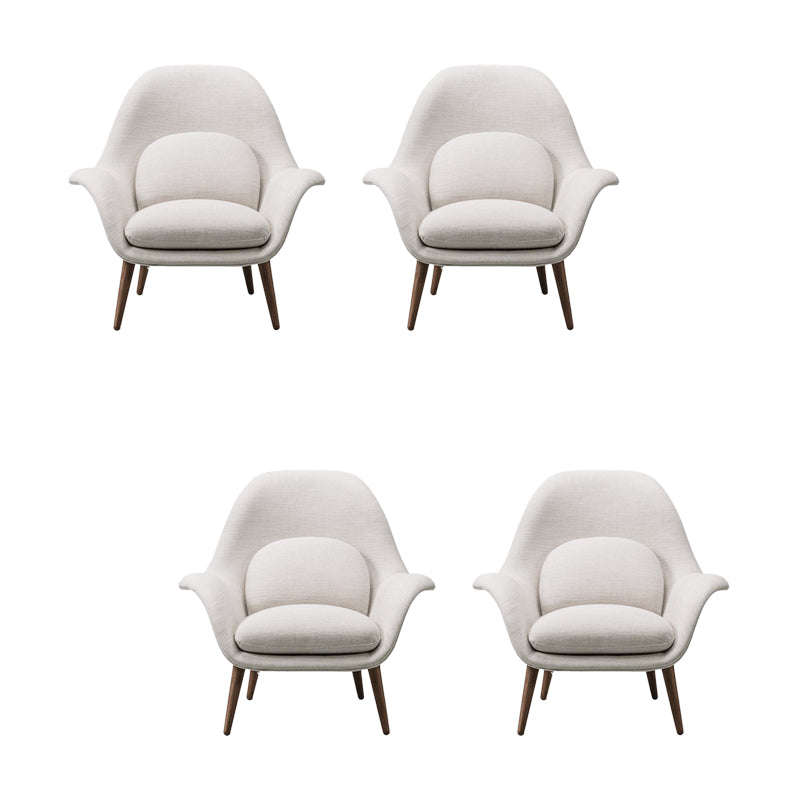 Modern Style Dining Chair Linen Parsons Arm Chair for Living Room