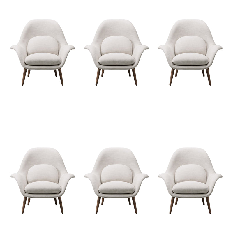 Modern Style Dining Chair Linen Parsons Arm Chair for Living Room