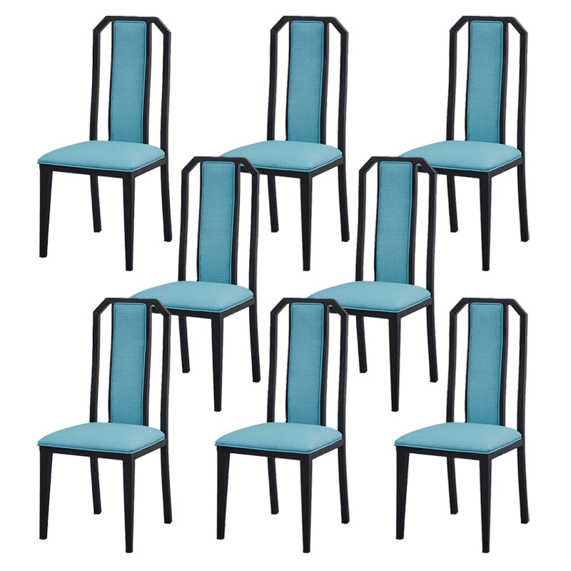 Faux Leather Dining Chairs Glam Style High Back Dining Chairs