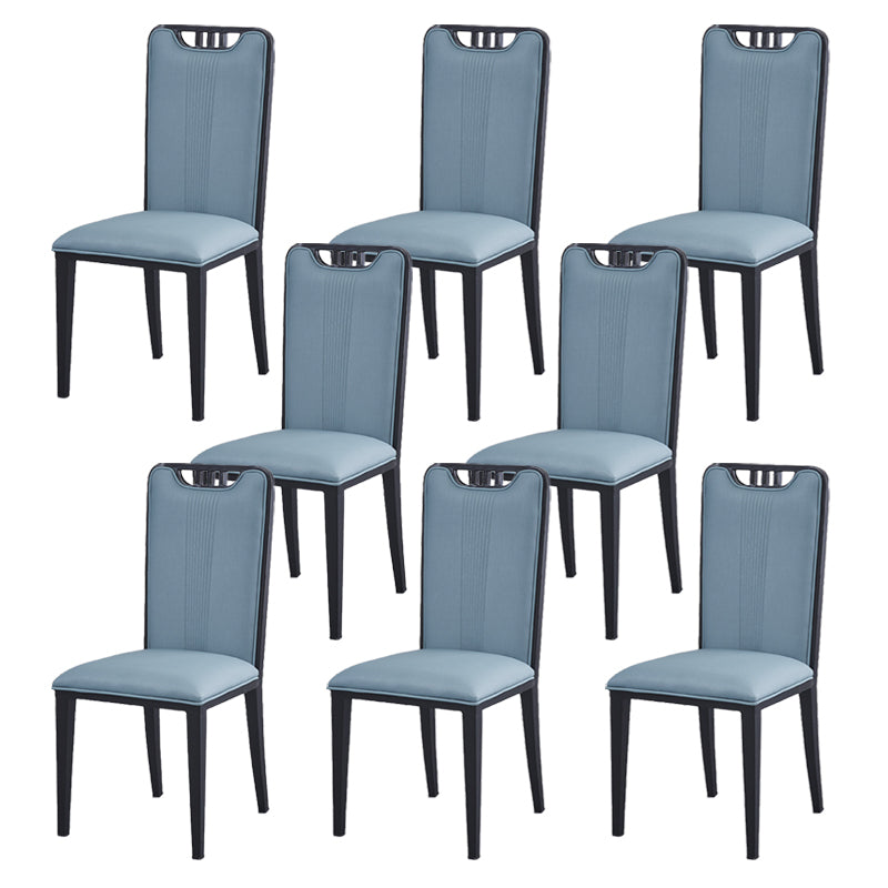 Faux Leather Dining Chairs Glam Style High Back Dining Chairs