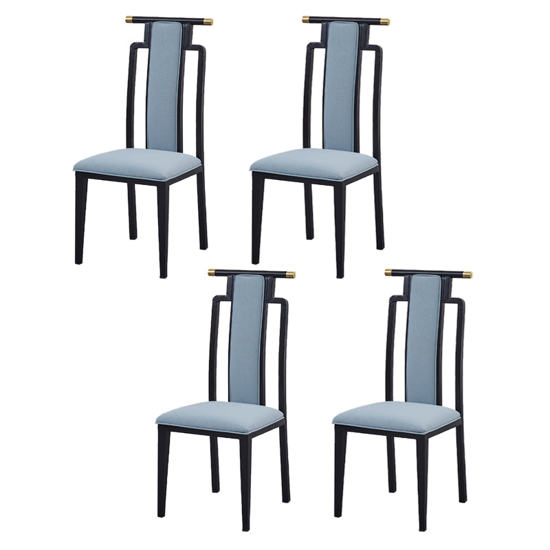 Faux Leather Dining Chairs Glam Style High Back Dining Chairs