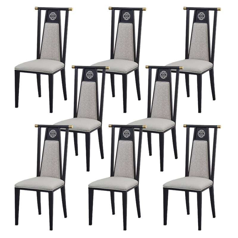 Faux Leather Dining Chairs Glam Style High Back Dining Chairs