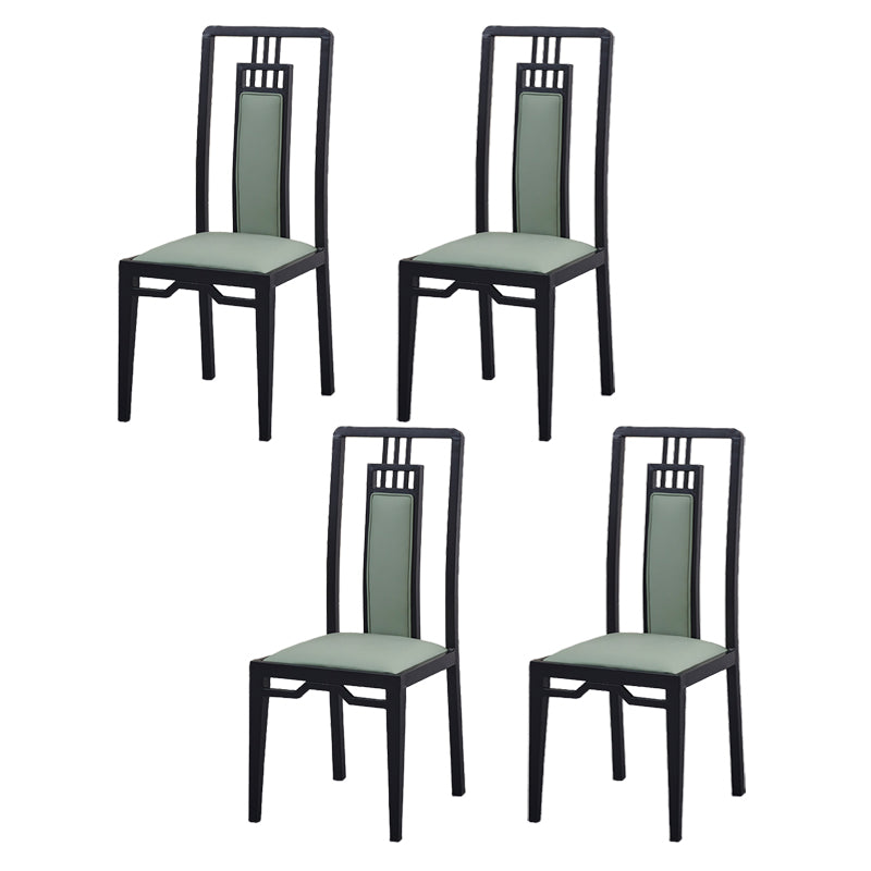 Faux Leather Dining Chairs Glam Style High Back Dining Chairs