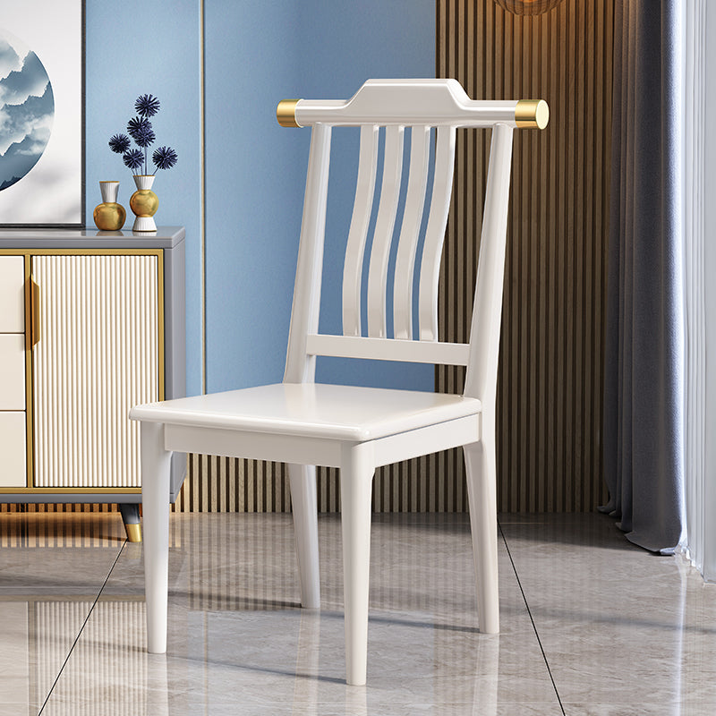 Solid Wood Dining Chairs Modern Style Armless Dining Chairs for Dining Room