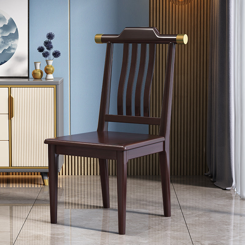 Solid Wood Dining Chairs Modern Style Armless Dining Chairs for Dining Room