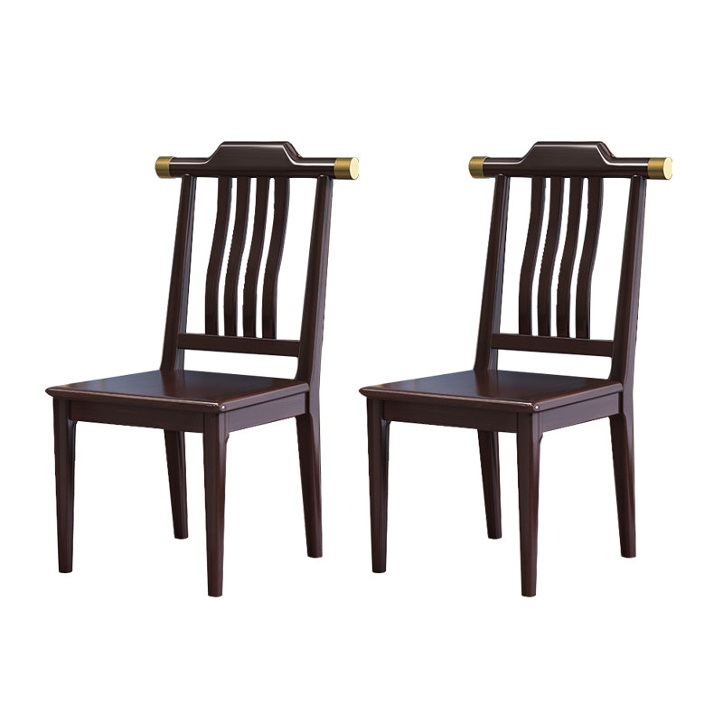 Solid Wood Dining Chairs Modern Style Armless Dining Chairs for Dining Room