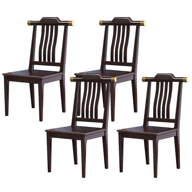 Solid Wood Dining Chairs Modern Style Armless Dining Chairs for Dining Room