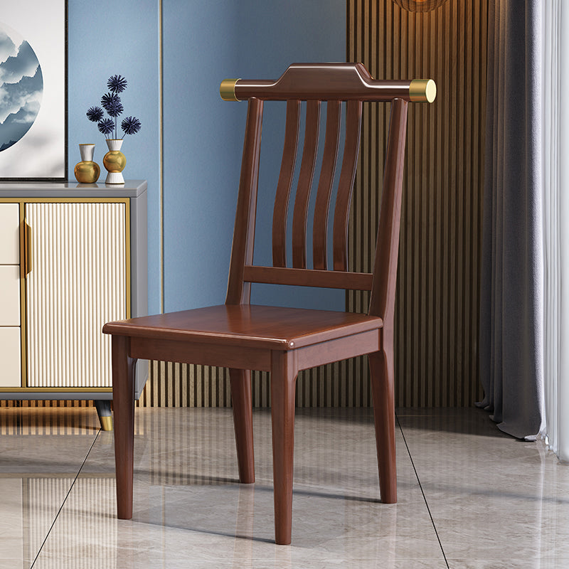 Solid Wood Dining Chairs Modern Style Armless Dining Chairs for Dining Room