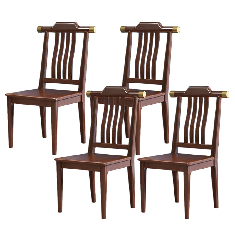Solid Wood Dining Chairs Modern Style Armless Dining Chairs for Dining Room